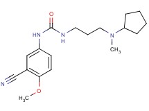 N-(3-cyano-4-methoxyphenyl)-N'-{3-[cyclopentyl(methyl)amino]propyl}urea