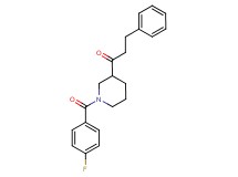 1-[1-(4-fluorobenzoyl)-3-piperidinyl]-3-phenyl-1-propanone