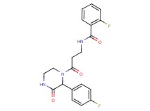 2-fluoro-N-{3-[2-(4-fluorophenyl)-3-oxopiperazin-1-yl]-3-oxopropyl}benzamide