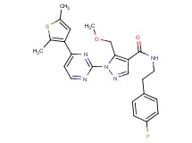 1-[4-(2,5-dimethyl-3-thienyl)-2-pyrimidinyl]-N-[2-(4-fluorophenyl)ethyl]-5-(methoxymethyl)-1H-pyrazole-4-carboxamide