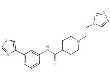 N-[3-(1,3-thiazol-4-yl)phenyl]-1-[2-(4H-1,2,4-triazol-4-yl)ethyl]piperidine-4-carboxamide
