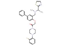 N-[(4-{2-[4-(2-fluorophenyl)-1-piperazinyl]-2-oxoethoxy}-3-biphenylyl)methyl]-N-methyl-1-(1,3-thiazol-2-yl)ethanamine