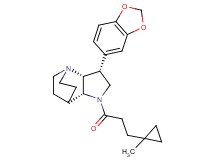 (3R*,3aR*,7aR*)-3-(1,3-benzodioxol-5-yl)-1-[3-(1-methylcyclopropyl)propanoyl]octahydro-4,7-ethanopyrrolo[3,2-b]pyridine