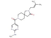 8-{[2-(methylamino)-5-pyrimidinyl]carbonyl}-2-(3-methyl-2-buten-1-yl)-2,8-diazaspiro[4.5]decan-3-one
