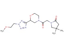 1-(2-{2-[2-(2-methoxyethyl)-2H-tetrazol-5-yl]morpholin-4-yl}-2-oxoethyl)-4,4-dimethylpyrrolidin-2-one