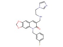 5-(3-fluorobenzyl)-7-({[2-(1H-imidazol-1-yl)ethyl]amino}methyl)[1,3]dioxolo[4,5-g]quinolin-6(5H)-one
