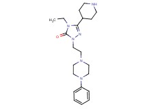 4-ethyl-2-[2-(4-phenyl-1-piperazinyl)ethyl]-5-(4-piperidinyl)-2,4-dihydro-3H-1,2,4-triazol-3-one dihydrochloride