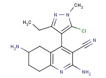 2,6-diamino-4-(5-chloro-3-ethyl-1-methyl-1H-pyrazol-4-yl)-5,6,7,8-tetrahydroquinoline-3-carbonitrile