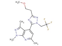 4-[3-(2-methoxyethyl)-1-(2,2,2-trifluoroethyl)-1H-1,2,4-triazol-5-yl]-1,3,6-trimethyl-1H-pyrazolo[3,4-b]pyridine