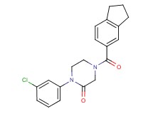 1-(3-chlorophenyl)-4-(2,3-dihydro-1H-inden-5-ylcarbonyl)-2-piperazinone