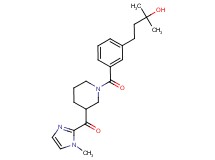 {1-[3-(3-hydroxy-3-methylbutyl)benzoyl]-3-piperidinyl}(1-methyl-1H-imidazol-2-yl)methanone