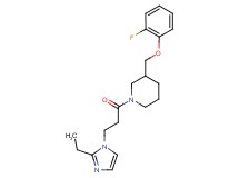 1-[3-(2-ethyl-1H-imidazol-1-yl)propanoyl]-3-[(2-fluorophenoxy)methyl]piperidine
