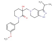3-hydroxy-3-[(3-isopropyl-1,4,6,7-tetrahydro-5H-pyrazolo[4,3-c]pyridin-5-yl)methyl]-1-(3-methoxybenzyl)piperidin-2-one