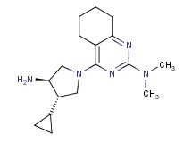 4-[(3R*,4S*)-3-amino-4-cyclopropylpyrrolidin-1-yl]-N,N-dimethyl-5,6,7,8-tetrahydroquinazolin-2-amine