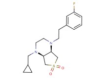 (4aR*,7aS*)-1-(cyclopropylmethyl)-4-[2-(3-fluorophenyl)ethyl]octahydrothieno[3,4-b]pyrazine 6,6-dioxide