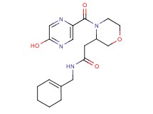 N-(1-cyclohexen-1-ylmethyl)-2-{4-[(5-hydroxy-2-pyrazinyl)carbonyl]-3-morpholinyl}acetamide