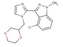4-chloro-3-[1-(1,4-dioxan-2-ylmethyl)-1H-imidazol-2-yl]-1-methyl-1H-indazole
