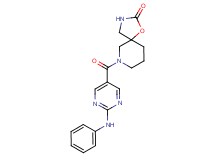 7-[(2-anilino-5-pyrimidinyl)carbonyl]-1-oxa-3,7-diazaspiro[4.5]decan-2-one