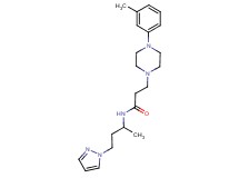 3-[4-(3-methylphenyl)-1-piperazinyl]-N-[1-methyl-3-(1H-pyrazol-1-yl)propyl]propanamide