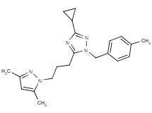 3-cyclopropyl-5-[3-(3,5-dimethyl-1H-pyrazol-1-yl)propyl]-1-(4-methylbenzyl)-1H-1,2,4-triazole