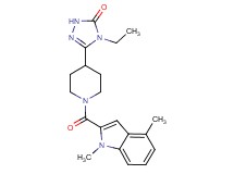 5-{1-[(1,4-dimethyl-1H-indol-2-yl)carbonyl]piperidin-4-yl}-4-ethyl-2,4-dihydro-3H-1,2,4-triazol-3-one