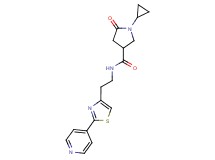 1-cyclopropyl-5-oxo-N-{2-[2-(4-pyridinyl)-1,3-thiazol-4-yl]ethyl}-3-pyrrolidinecarboxamide