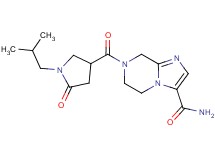 7-[(1-isobutyl-5-oxopyrrolidin-3-yl)carbonyl]-5,6,7,8-tetrahydroimidazo[1,2-a]pyrazine-3-carboxamide