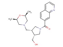 [(3R*,4R*)-4-{[(2R*,6S*)-2,6-dimethylmorpholin-4-yl]methyl}-1-(quinolin-7-ylcarbonyl)pyrrolidin-3-yl]methanol
