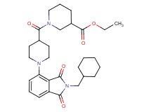 ethyl 1-({1-[2-(cyclohexylmethyl)-1,3-dioxo-2,3-dihydro-1H-isoindol-4-yl]-4-piperidinyl}carbonyl)-3-piperidinecarboxylate