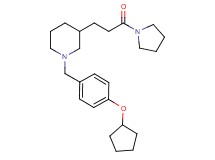 1-[4-(cyclopentyloxy)benzyl]-3-[3-oxo-3-(1-pyrrolidinyl)propyl]piperidine