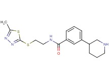 N-{2-[(5-methyl-1,3,4-thiadiazol-2-yl)thio]ethyl}-3-piperidin-3-ylbenzamide
