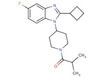 2-cyclobutyl-5-fluoro-1-(1-isobutyryl-4-piperidinyl)-1H-benzimidazole