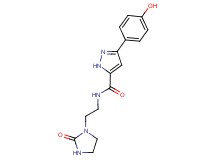 3-(4-hydroxyphenyl)-N-[2-(2-oxo-1-imidazolidinyl)ethyl]-1H-pyrazole-5-carboxamide