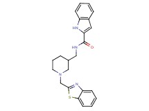 N-{[1-(1,3-benzothiazol-2-ylmethyl)-3-piperidinyl]methyl}-1H-indole-2-carboxamide