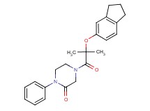 4-[2-(2,3-dihydro-1H-inden-5-yloxy)-2-methylpropanoyl]-1-phenyl-2-piperazinone