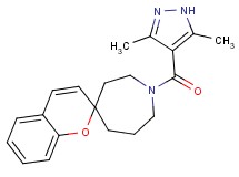 1-[(3,5-dimethyl-1H-pyrazol-4-yl)carbonyl]spiro[azepane-4,2'-chromene]