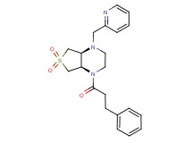 (4aS*,7aR*)-1-(3-phenylpropanoyl)-4-(2-pyridinylmethyl)octahydrothieno[3,4-b]pyrazine 6,6-dioxide