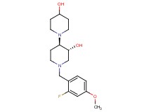 (3'R*,4'R*)-1'-(2-fluoro-4-methoxybenzyl)-1,4'-bipiperidine-3',4-diol