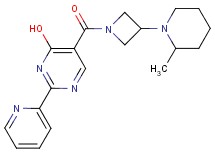 5-{[3-(2-methylpiperidin-1-yl)azetidin-1-yl]carbonyl}-2-pyridin-2-ylpyrimidin-4-ol