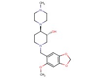 (3R*,4R*)-1-[(6-methoxy-1,3-benzodioxol-5-yl)methyl]-4-(4-methyl-1-piperazinyl)-3-piperidinol