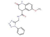 6-methoxy-2-oxo-N-[(1-phenyl-1H-tetrazol-5-yl)methyl]-1,2,3,4-tetrahydro-4-quinolinecarboxamide