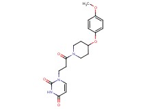 1-{3-[4-(4-methoxyphenoxy)-1-piperidinyl]-3-oxopropyl}-2,4(1H,3H)-pyrimidinedione