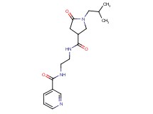 N-(2-{[(1-isobutyl-5-oxopyrrolidin-3-yl)carbonyl]amino}ethyl)nicotinamide