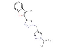1-[(1-isopropyl-1H-pyrazol-4-yl)methyl]-4-(3-methyl-1-benzofuran-2-yl)-1H-1,2,3-triazole