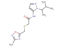 N-[1-(1,2-dimethylpropyl)-1H-pyrazol-5-yl]-2-{[(3-methyl-1,2,4-oxadiazol-5-yl)methyl]thio}acetamide