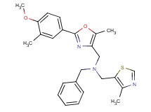 N-benzyl-1-[2-(4-methoxy-3-methylphenyl)-5-methyl-1,3-oxazol-4-yl]-N-[(4-methyl-1,3-thiazol-5-yl)methyl]methanamine