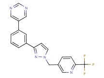 5-[3-(1-{[6-(trifluoromethyl)-3-pyridinyl]methyl}-1H-pyrazol-3-yl)phenyl]pyrimidine