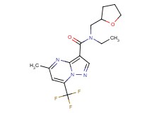 N-ethyl-5-methyl-N-(tetrahydrofuran-2-ylmethyl)-7-(trifluoromethyl)pyrazolo[1,5-a]pyrimidine-3-carboxamide
