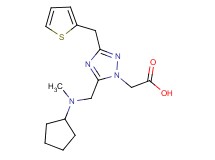 [5-{[cyclopentyl(methyl)amino]methyl}-3-(2-thienylmethyl)-1H-1,2,4-triazol-1-yl]acetic acid