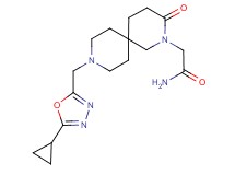 2-{9-[(5-cyclopropyl-1,3,4-oxadiazol-2-yl)methyl]-3-oxo-2,9-diazaspiro[5.5]undec-2-yl}acetamide